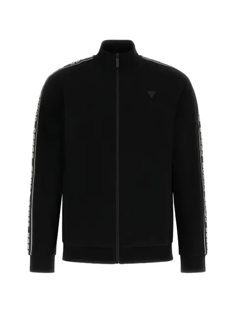 GUESS USA logo-tape zip-up jacket Black Z2YQ12K6ZS1