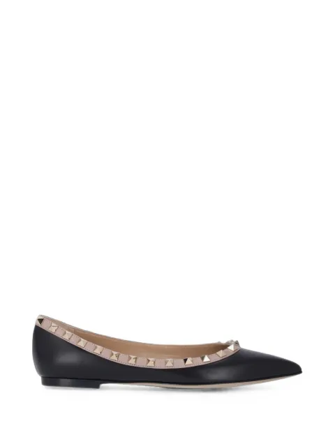 Valentino Garavani Rockstud point-toe ballet flats Black WS0403VOD