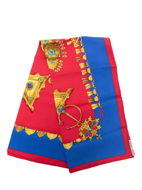 Hermès Pre-Owned 1990-2010 Parures des Sables Silk Scarf 90 scarves Red 5WP17K4NOSA1VXBC