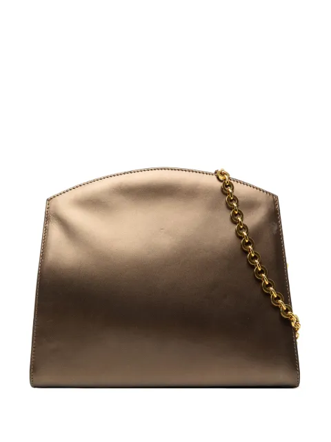 Ferragamo Pre-Owned 2010-2026 Metallic Calfskin Chain shoulder bag Brown NZXFSN0NJSBROZGZ