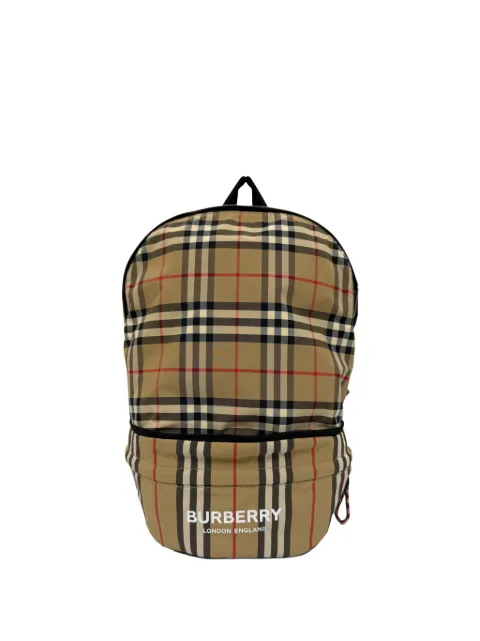 Burberry Pre-Owned 2018-2023 House Check Nylon Convertible backpack Neutrals 0PS17W2RSQJQ9EBK