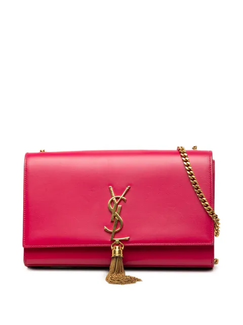 Saint Laurent Pre-Owned 2014 Medium Smooth Calfskin Classic Monogram Kate Tassel crossbody bag Pink LGJ3DAI0P92JWQZ0