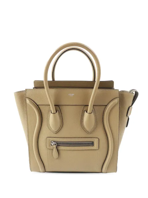 Celine Pre-Owned 2022 Micro Drummed Calfskin Luggage tote bag Neutrals 2IMUELHC7MQOPW4N