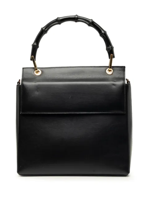 Gucci Pre-Owned 2000-2015 Calfskin Bamboo satchel Black M20GYCIS9VGG5D4B