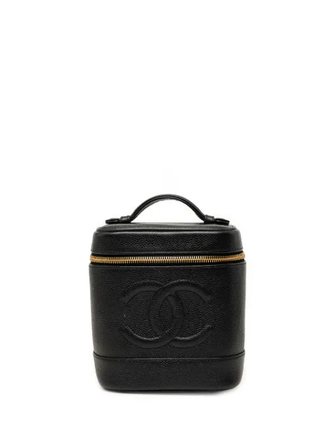 CHANEL Pre-Owned 2000-2002 CC Caviar Case vanity bag Black HX2YV59ELPBPURC1