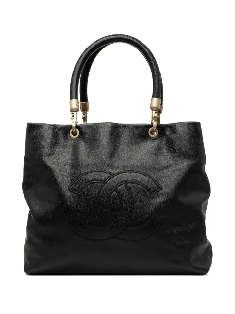 CHANEL Pre-Owned 2003-2004 CC Caviar tote bag Black 5QKVER373S0QKKSD
