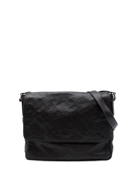 Gucci Pre-Owned 2016-2026 Guccissima Messenger Bag crossbody bag Brown DAAFIAJJ254EN0A2
