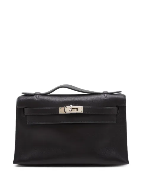 Hermès Pre-Owned 2004 Evergrain Kelly Pochette handbag Black YHAD38W7CZ667057