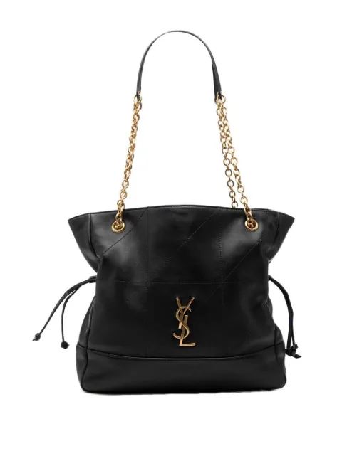Saint Laurent Pre-Owned 2024 Small Quilted Lambskin Jamie Shopping tote bag Black BKM8TWQQS5WLFP01