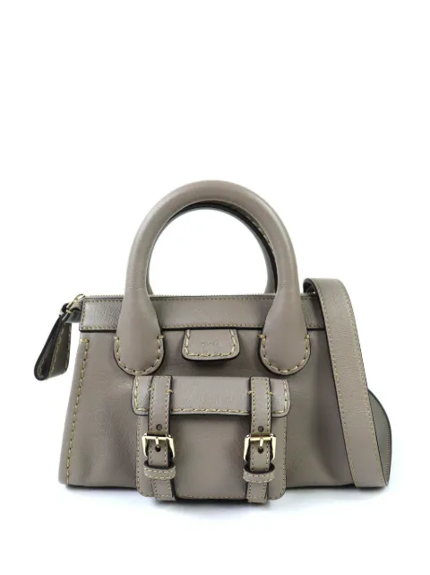 Chloé Pre-Owned 2010-2026 Mini Buffalo Leather Edith Day satchel Grey NUTVHNFIYLI8D855
