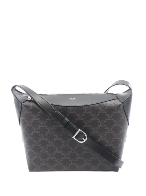 Celine Pre-Owned 2015-2026 Triomphe Coated Canvas Harry crossbody bag Black LLKIC03D6XCT2NPH