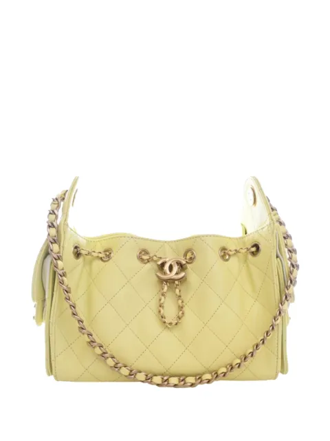 CHANEL Pre-Owned 2021-2026 Mini Quilted Caviar Chanel 25 Hobo shoulder bag Yellow FY5XIZHTCWW2UU8A
