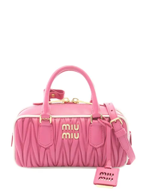 Miu Miu Pre-Owned 2010-2026 Matelasse Nappa satchel Pink N0IRY6W528AFL423