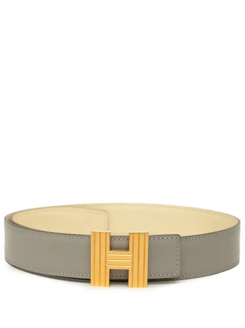 Hermès Pre-Owned 2000 Box Calf Cadena H Reversible belt Grey HZTUFGPM4IIILY12
