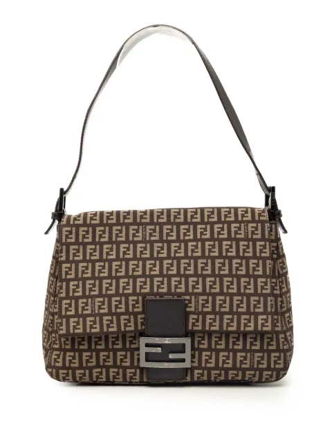 Fendi Pre-Owned 2000-2010 Zucchino Canvas Mamma Forever shoulder bag Brown 1P6S5P5Z5ZEESZLS