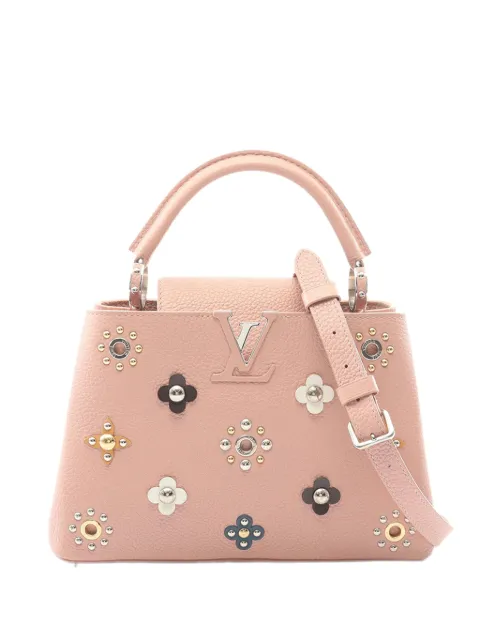 Louis Vuitton Pre-Owned 2017 Taurillon Mechanical Flowers Capucines BB satchel Pink V00GNAUJLLO48GOG