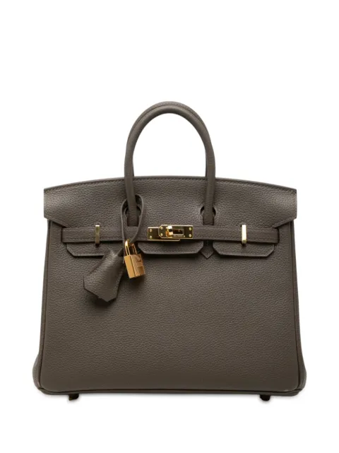 Hermès Pre-Owned 2023 Togo Birkin Retourne 25 handbag Grey 14NRM5YGFOCE1VJ4