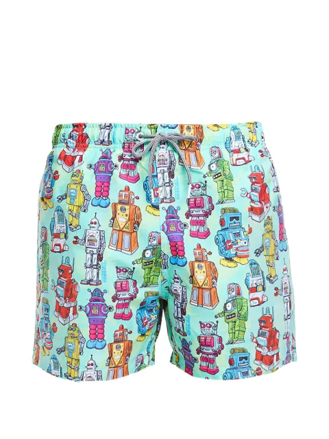 Boardies robot-print swim shorts Blue BS851M