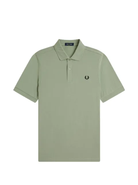 Fred Perry M3 logo-embroidered polo shirt Green M6000