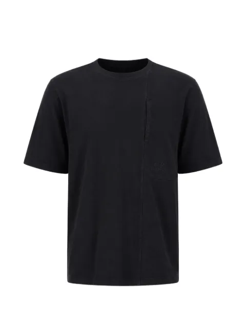 C.P. Company logo-embroidered chest-pocket T-shirt Black 16CMTS182A005697G