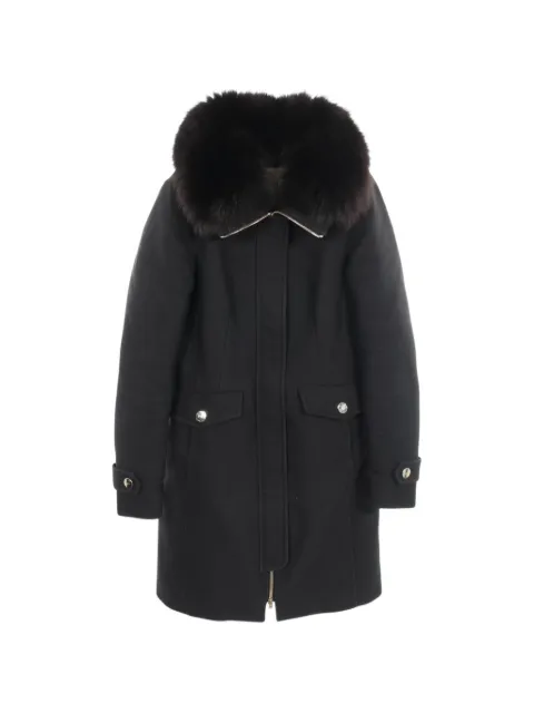 Herno 2000s fur-collar down coat Black 1101660