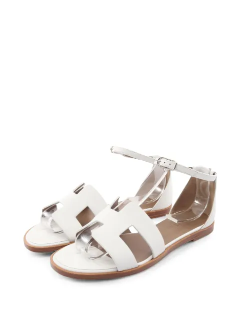 Hermès Pre-Owned Santorini ankle-strap sandals White 1102751