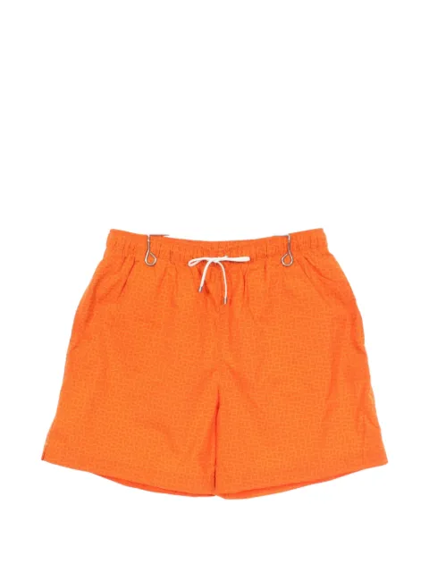 Hermès Pre-Owned 2020s H-pattern swim shorts Orange 1102759