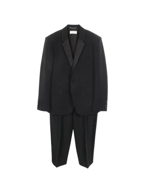 Saint Laurent Pre-Owned 2000s side-stripe wool suit Black 1093324