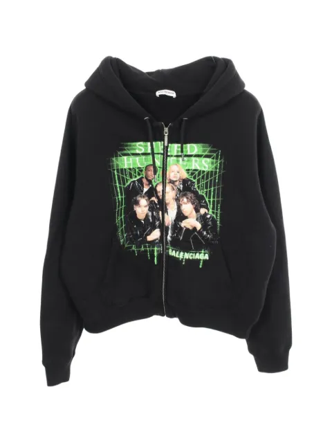 Balenciaga Pre-Owned 2010s Speed Hunters zip-up hoodie Black 1099566