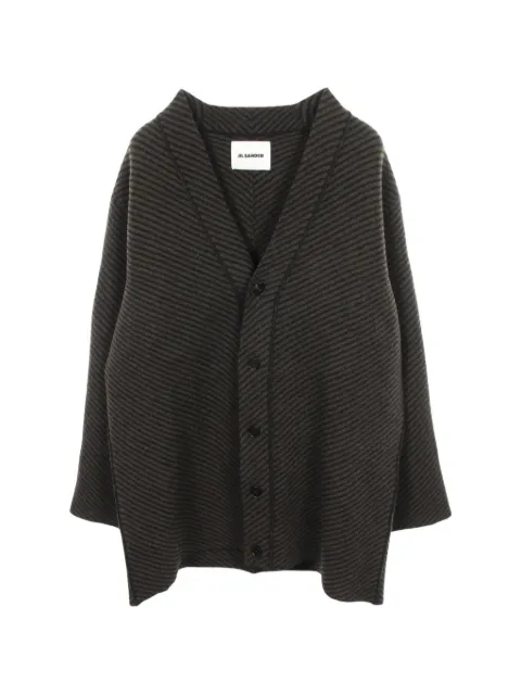Jil Sander Pre-Owned 2010s striped wool cardigan Green 1104269