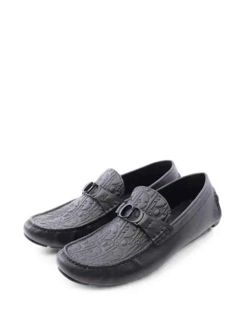 Christian Dior Pre-Owned 2020s Odeon CD-buckle loafers Black 1103068