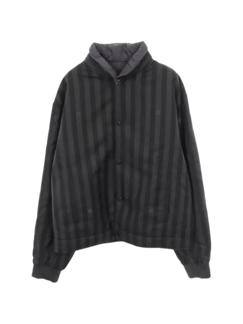 Louis Vuitton Pre-Owned 2010s reversible striped bomber jacket Black 1084402