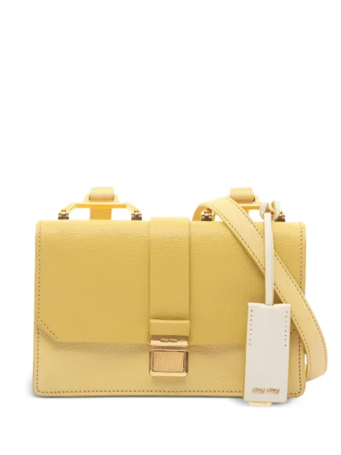 Miu Miu Pre-Owned 2000s Madras cross body bag Yellow 1103550