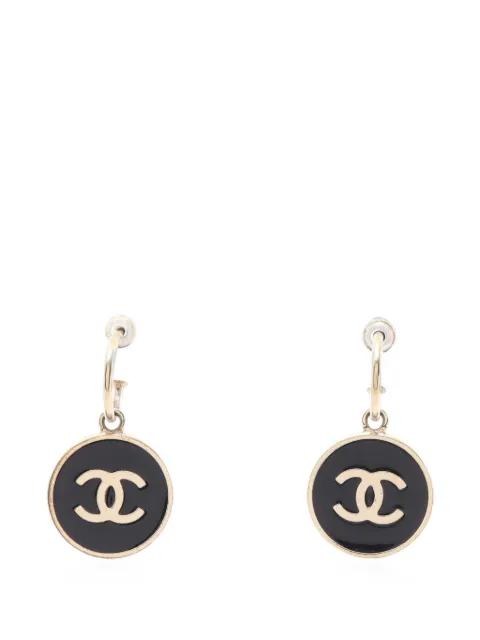CHANEL Pre-Owned 2004 Coco Mark earrings Black 1102721