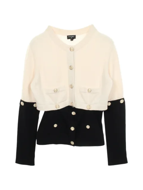 CHANEL Pre-Owned two-tone convertible cardigan Neutrals 1104319