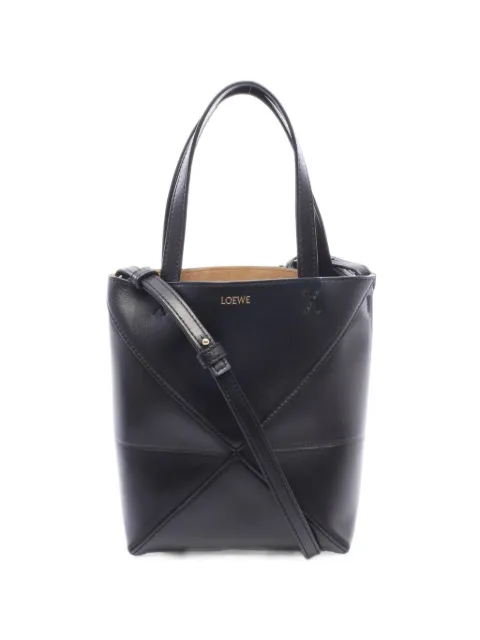 Loewe Pre-Owned 2010s mini Puzzle Fold tote bag Black 1098686