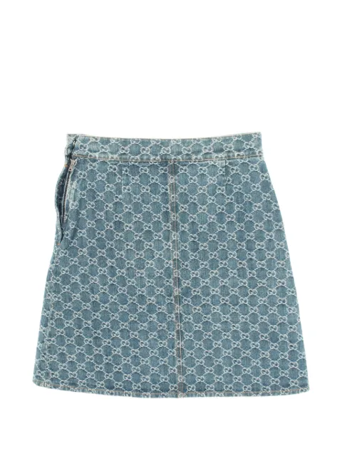 Gucci Pre-Owned 2010s GG jacquard mini skirt Blue 1104370