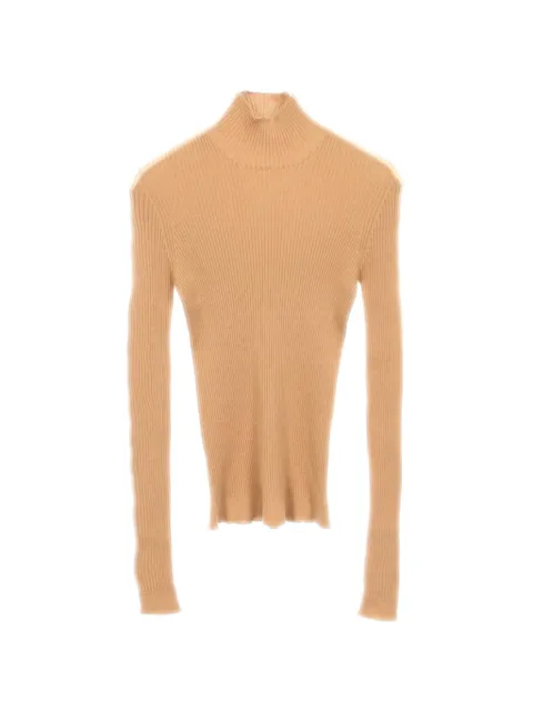 Hermès Pre-Owned 2010s ribbed turtleneck sweater Neutrals 1089013