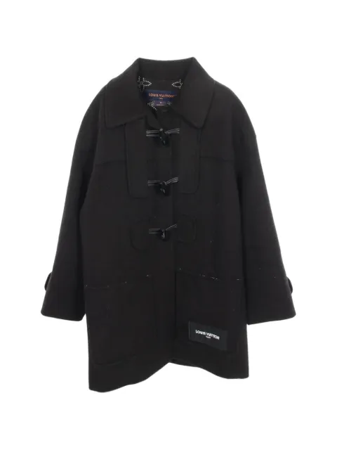 Louis Vuitton Pre-Owned 2010s toggle-fastening duffle coat Black 1099571