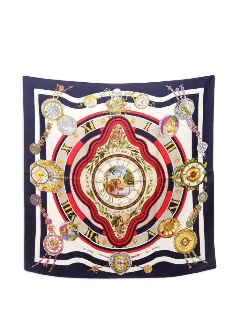 Hermès Pre-Owned 2010s Parmi les Fleurs scarf Blue 1100470
