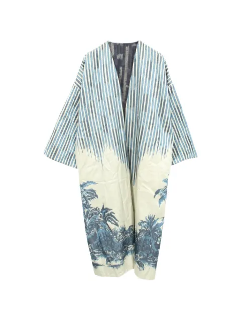 Christian Dior Pre-Owned 2010s reversible gown coat Blue 1104300