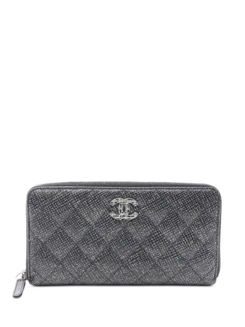 CHANEL Pre-Owned 2014 matelassé Caviar long wallet Black 110392719642570