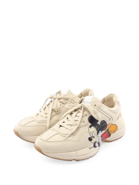 Gucci Pre-Owned x Disney Mickey Mouse 2000s Rhyton sneakers Neutrals 1104391