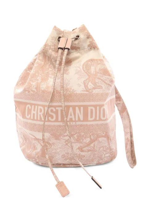 Christian Dior Pre-Owned 2010s Toile De Jouy drawstring travel pouch Pink 1104507