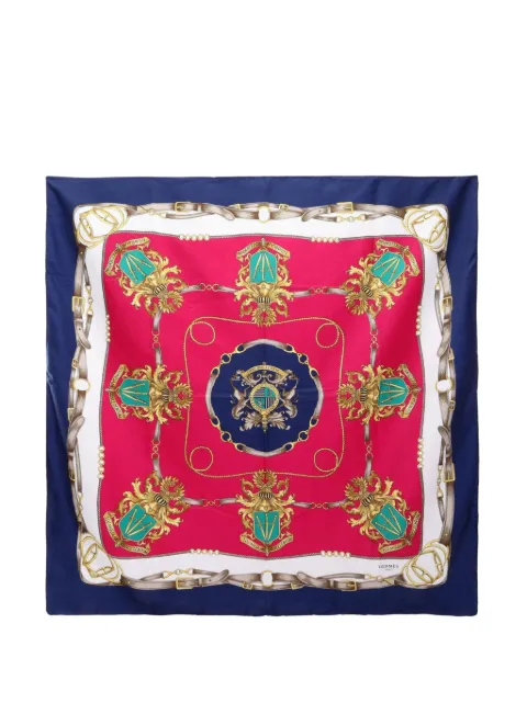 Hermès Pre-Owned 2010s 90 Carré Numquam Concedendum scarf Pink 1102566