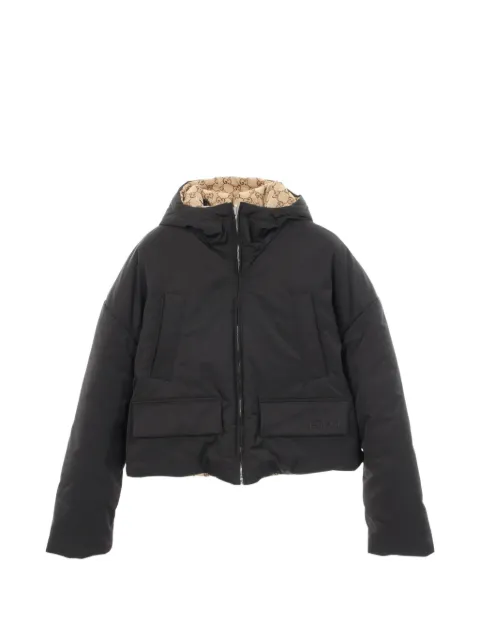 Gucci Pre-Owned 2010s GG reversible hooded jacket Black 1101640