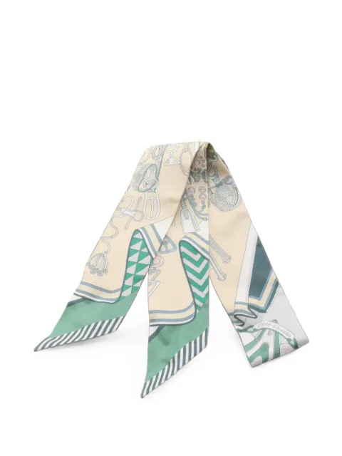 Hermès Pre-Owned 2010s Bouquets Sellier scarf Neutrals 1098556