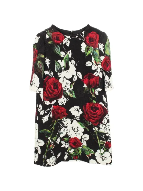 Dolce & Gabbana Pre-Owned 2010s floral-print mini dress Black 1102925