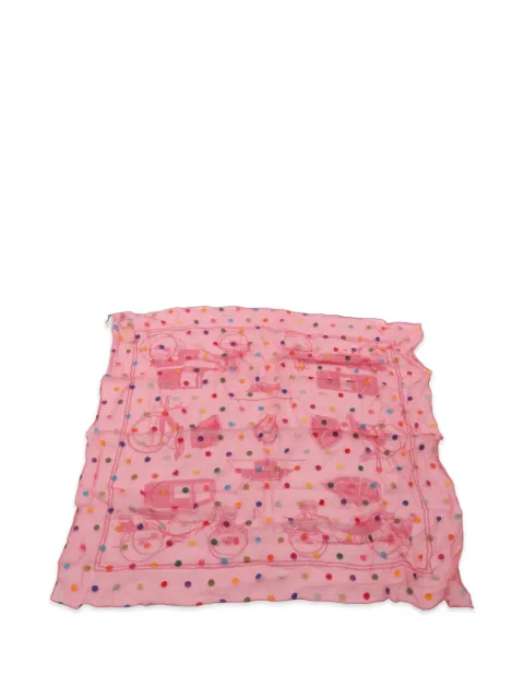 Hermès Pre-Owned 2020s Transforming Cars scarf Pink 1098962
