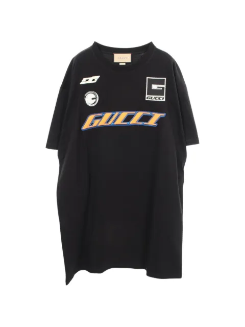 Gucci Pre-Owned 2010s logo-patch oversized T-shirt Black 1104312